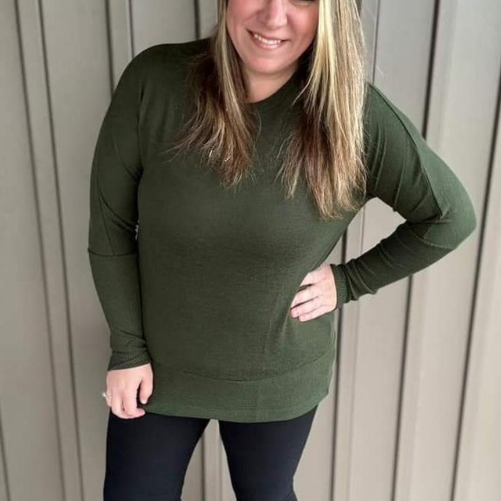 LuLaRoe Tammy Rib Cuff Top 2098